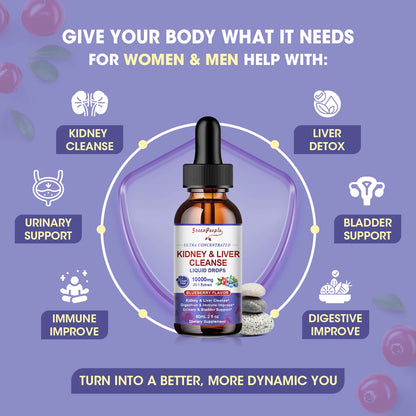 Kidney & Liver Support Drops | Milk Thistle Herbal Formula | Daily Wellness Supplement