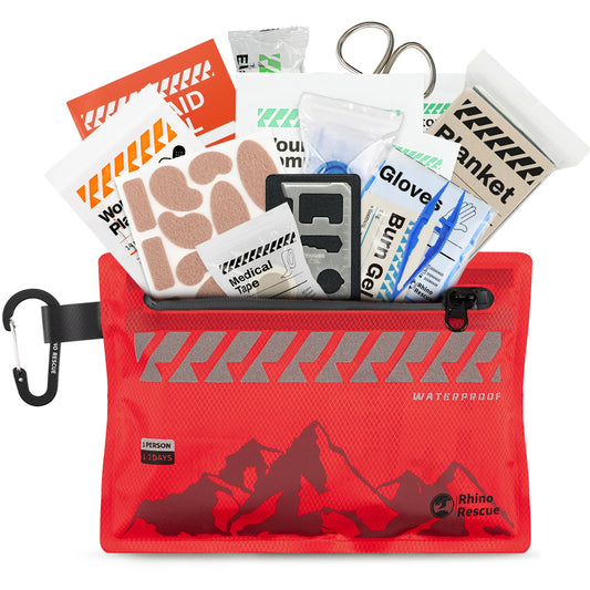 Rhino Rescue Ultralight First Aid Kit | Waterproof Compact Medical Kit | Outdoor & Travel Essential