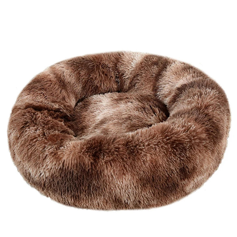 Round Plush Dog & Cat Bed – Washable Warm Pet Sofa for Small, Medium & Large Pets 🐾