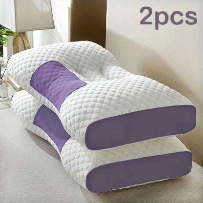 Ergonomic Contour Design • Adjustable Height • Premium Pillow Core • All-Season Comfort