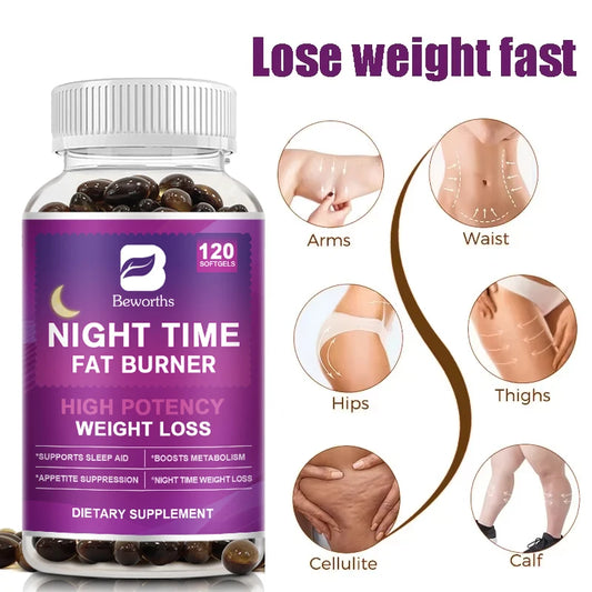 BEWORTHS Nighttime Wellness Capsules | 120 Count | Weight Management Support Formula