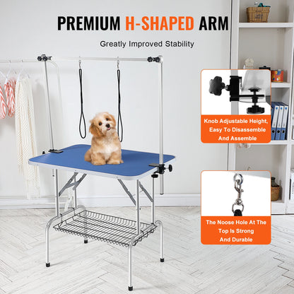 SucceBuy™ Professional Pet Grooming Station – Foldable Table with Dual Grooming Arms