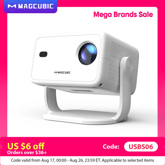Magcubic L018 Projector | 650 ANSI | Native 1080P | 8K Support | Auto Focus & Keystone | Android 14 | WiFi 6 | Bluetooth 5.4