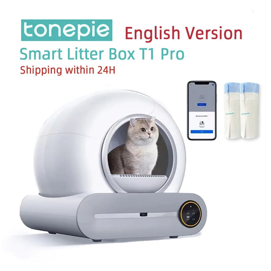 Tonepie 65L Smart Cat Litter Box | Automatic Self-Cleaning | Fully Enclosed Design | Pet Toilet