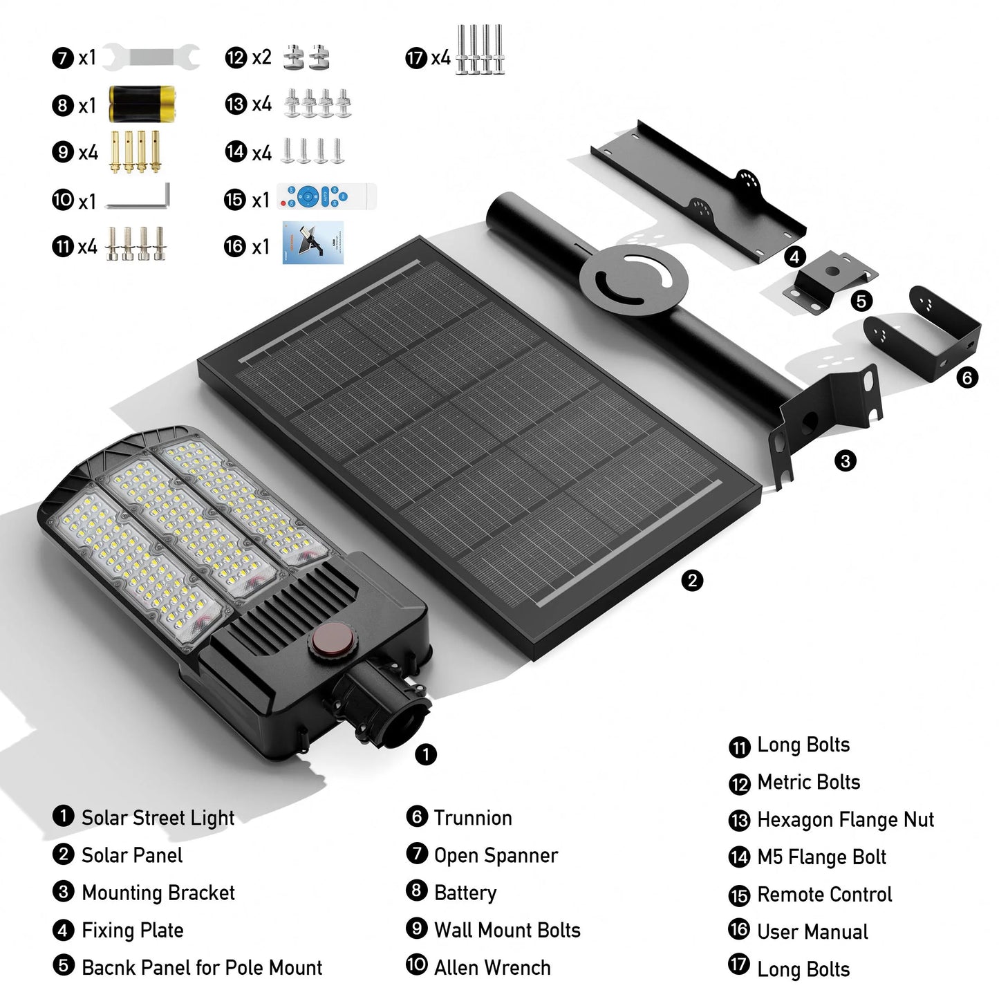 2-Pack Solar LED Outdoor Area Lights with Motion Sensor, Dusk to Dawn Operation, IP66 Waterproof Design, Solar-Powered Security Lighting for Parking Lots, Yards, and Outdoor Spaces