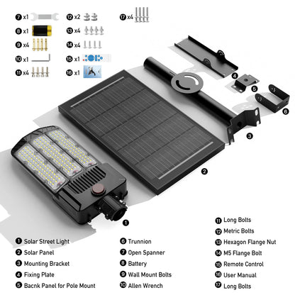 2-Pack Solar LED Outdoor Area Lights with Motion Sensor, Dusk to Dawn Operation, IP66 Waterproof Design, Solar-Powered Security Lighting for Parking Lots, Yards, and Outdoor Spaces