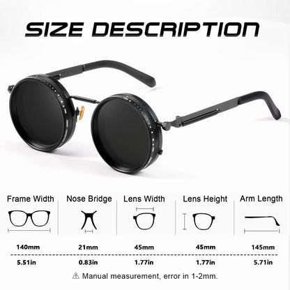 CRIXALIS™ Retro Polarized Round Sunglasses – Adjustable Tint Collection