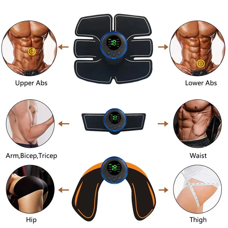 Wireless EMS Muscle Stimulator | Abs, Hip & Buttocks Trainer | Body Toning Fitness Massager