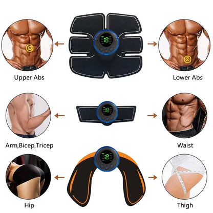 Wireless EMS Muscle Stimulator | Abs, Hip & Buttocks Trainer | Body Toning Fitness Massager