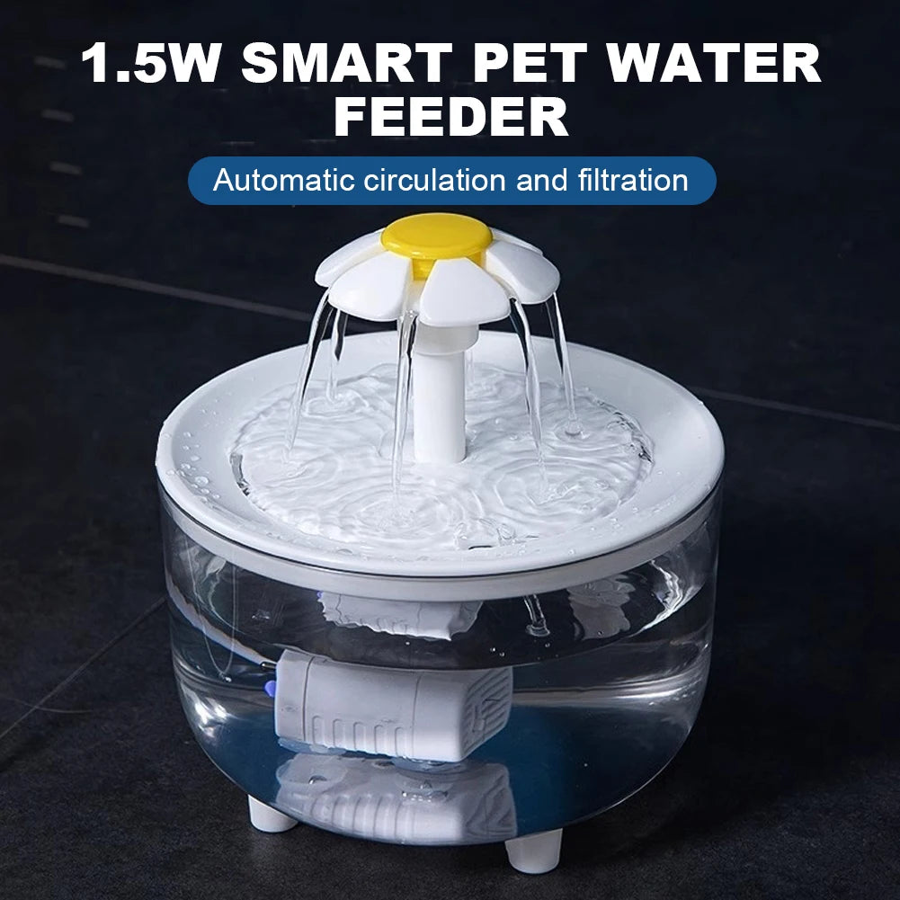 1200ml Automatic Pet Water Fountain | USB Powered | Quiet Filtered Drinking Dispenser for Cats