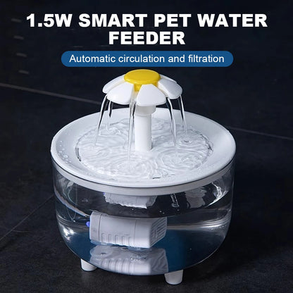 1200ml Automatic Pet Water Fountain | USB Powered | Quiet Filtered Drinking Dispenser for Cats