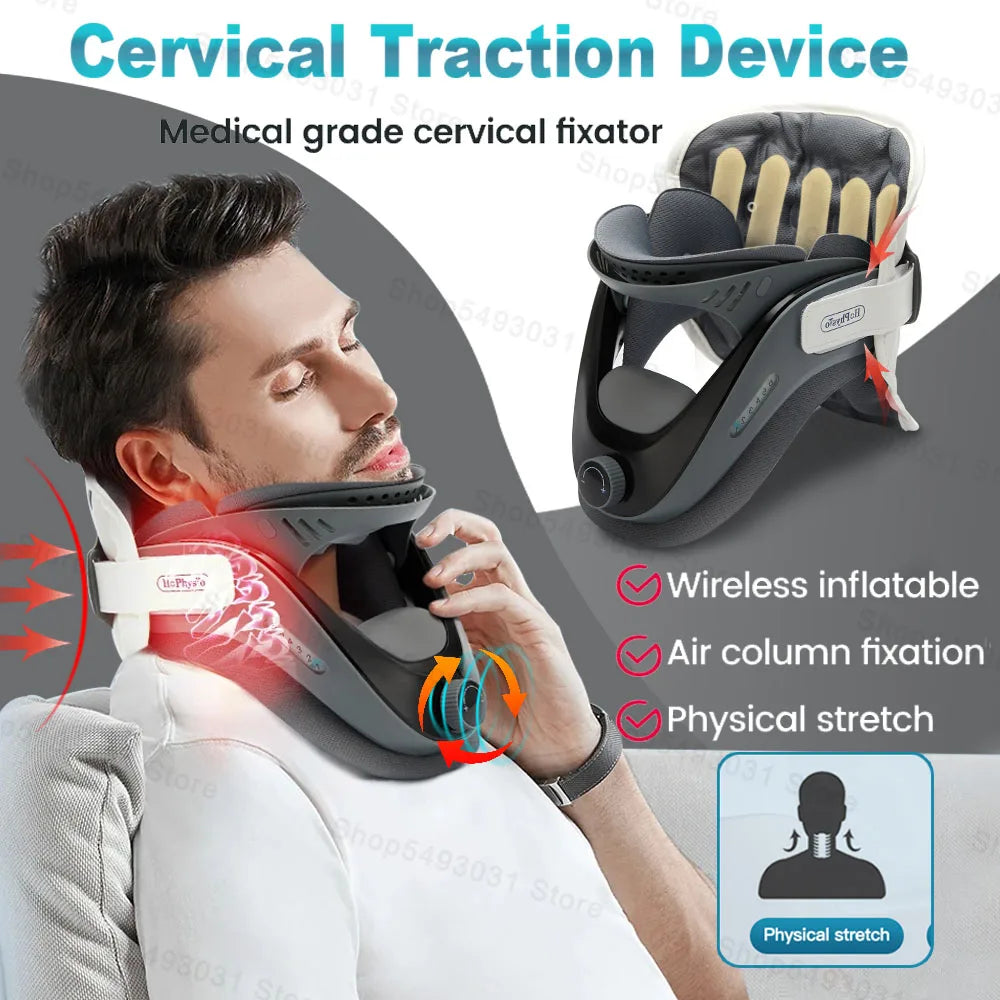 Adjustable Cervical Neck Traction Device | Neck Stretcher for Support & Gentle Stretching | Home Use
