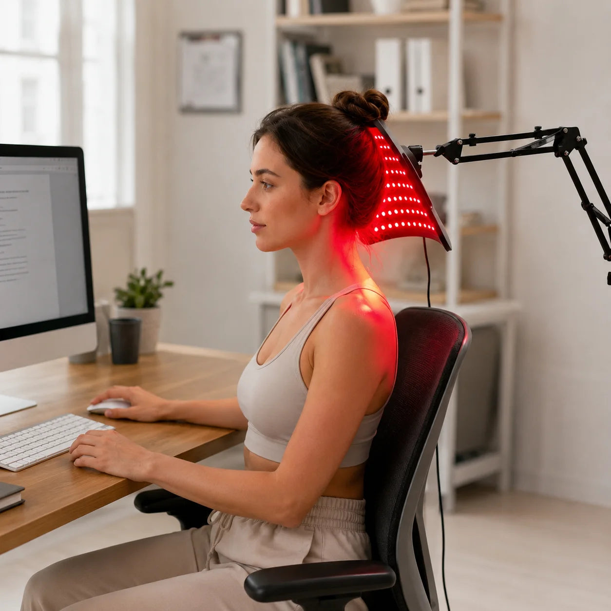 Red Light Therapy Lamp | 660nm & 850nm Near Infrared Panel | Adjustable Stand & Timer | Home Use Device