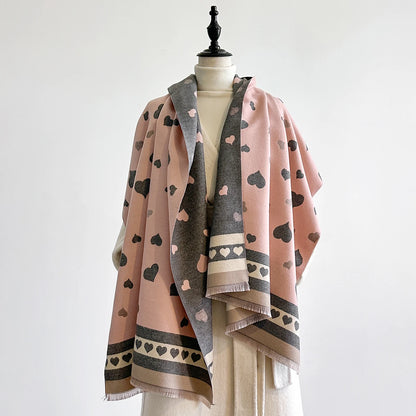Women's Faux Cashmere Pashmina Shawl | Soft Winter Scarf | Elegant Wrap & Poncho