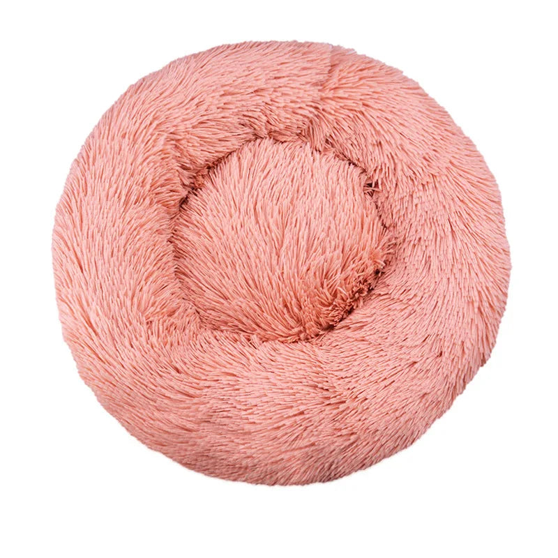 Round Plush Dog & Cat Bed – Washable Warm Pet Sofa for Small, Medium & Large Pets 🐾