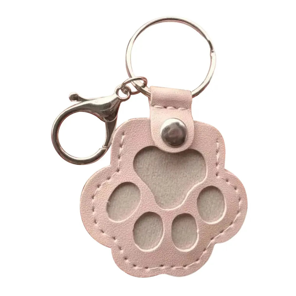 Paw Print Pet Memorial Keychain | Fur Keepsake Storage Pendant | Gift for Pet Lovers