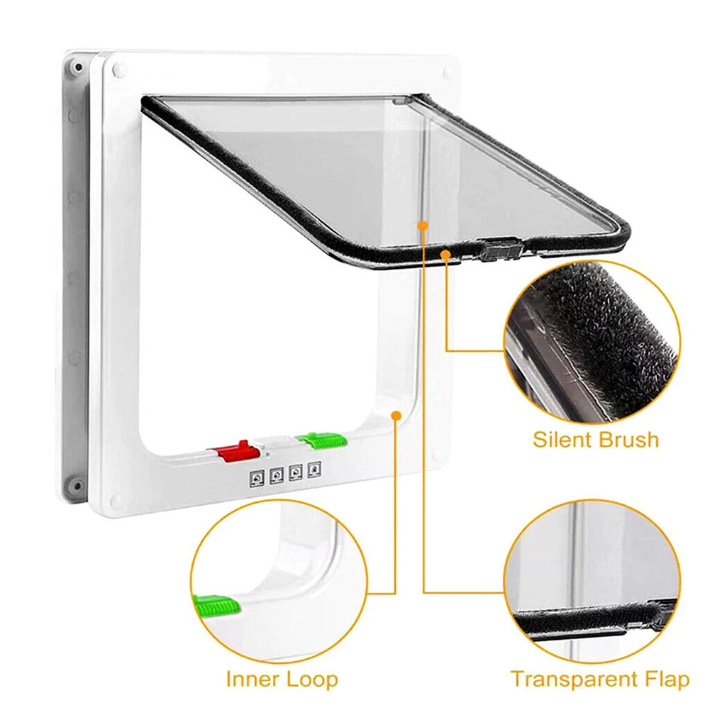 PawPass™ 4-Way Locking Pet Door – Safe & Convenient Pet Access