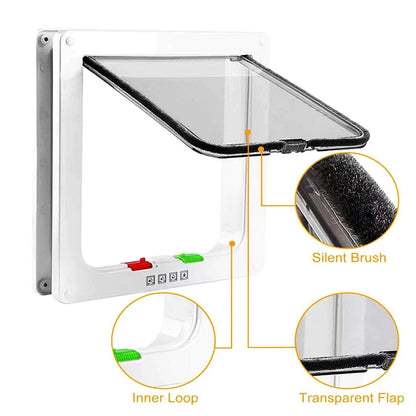 PawPass™ 4-Way Locking Pet Door – Safe & Convenient Pet Access