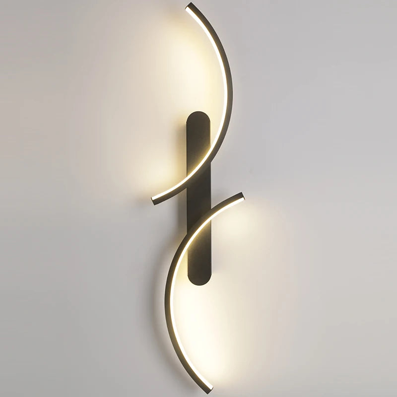 Modern C-Shaped LED Wall Sconce | Minimalist Wall Lamp for Living Room, Bedroom, Hallway & Office