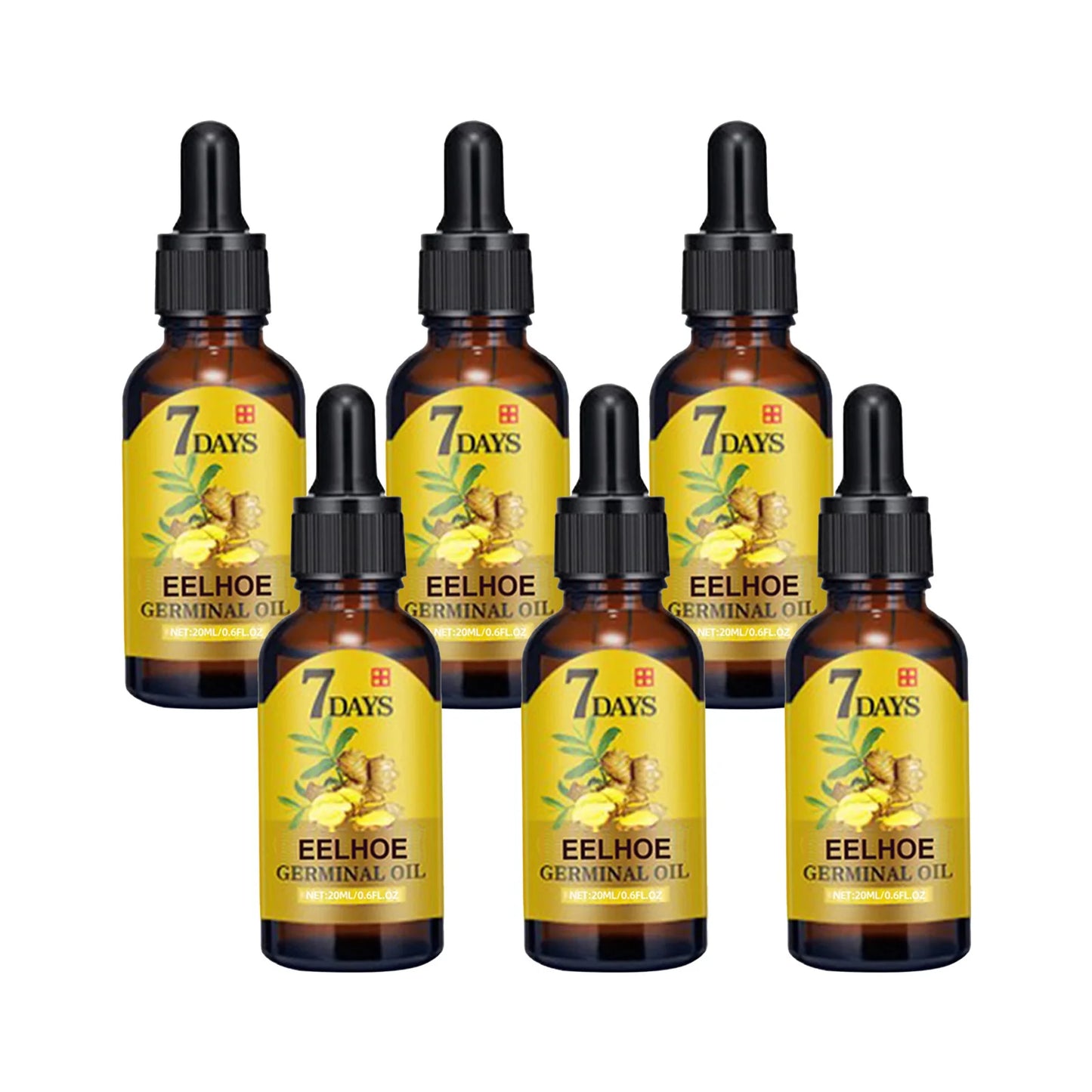 EELHOE Ginger Hair Oil | 20ml | Nourishing Scalp & Hair Care for Women and Men