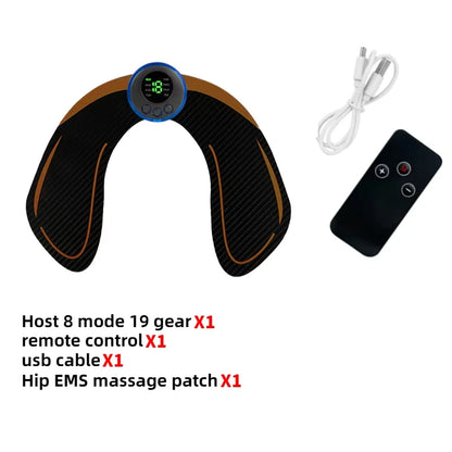 Wireless EMS Muscle Stimulator | Abs, Hip & Buttocks Trainer | Body Toning Fitness Massager