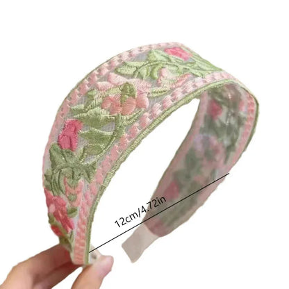 BloomGrace™ Embroidered Chiffon Floral Headband Collection – 3 Piece Set