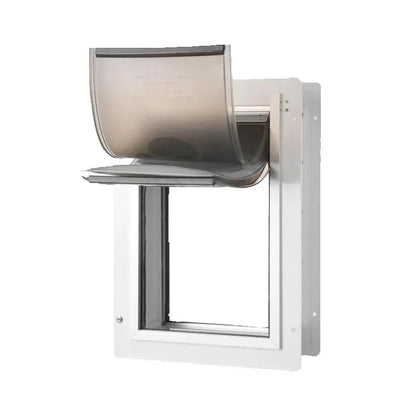 SucceBuy Pet Door with Metal Frame, Lock, and 3-Flap Weatherproof Design for Interior and Exterior Wall Installation for Dogs and Cats