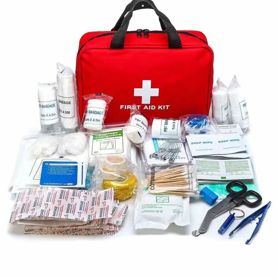 184PCS First Aid Kit, Portable Emergency Medical Supplies Bag, Multi-Purpose Survival Kit for Hiking, Camping, Travel, Outdoor Activities, Home and Workplace Safety