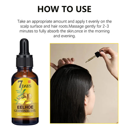 EELHOE Ginger Hair Oil | 20ml | Nourishing Scalp & Hair Care for Women and Men