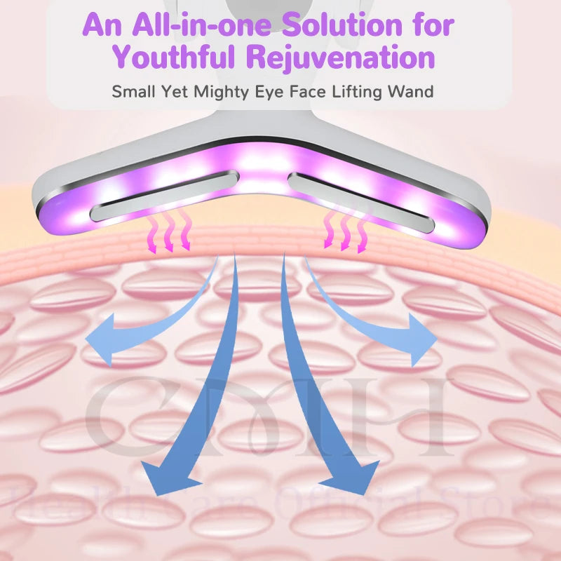 7-in-1 Neck & Face Beauty Device with LED Light Therapy, Microcurrent Technology, Deep Cleansing, and Warm Compress Features