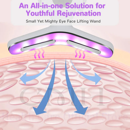 7-in-1 Neck & Face Beauty Device with LED Light Therapy, Microcurrent Technology, Deep Cleansing, and Warm Compress Features