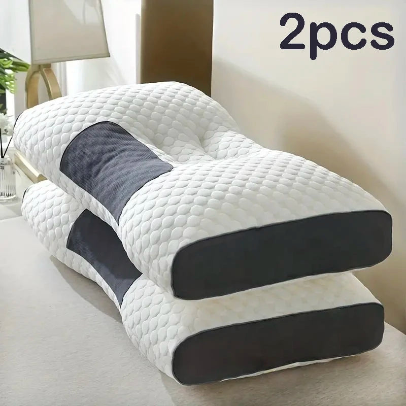 Ergonomic Contour Design • Adjustable Height • Premium Pillow Core • All-Season Comfort