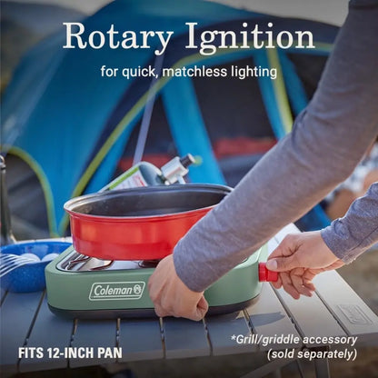 Portable 1-Burner Camping Stove | 8000 BTU Power | Matchless Ignition | Compact Outdoor Cooktop