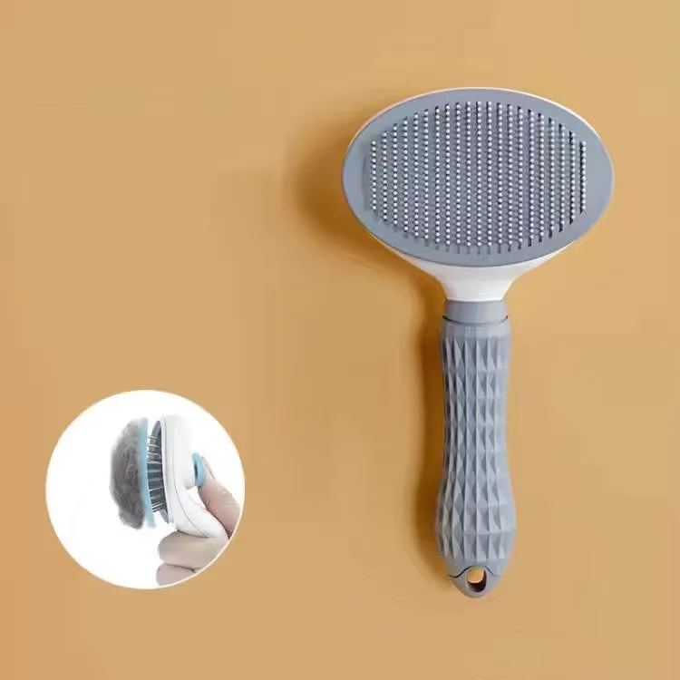 Stainless Steel Pet Grooming Comb | Detangling & De-Shedding Brush for Long-Haired Dogs and Cats