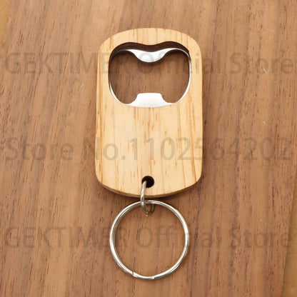 CraftKey™ Wooden Bottle Opener Keychain – Personalized Gift Collection