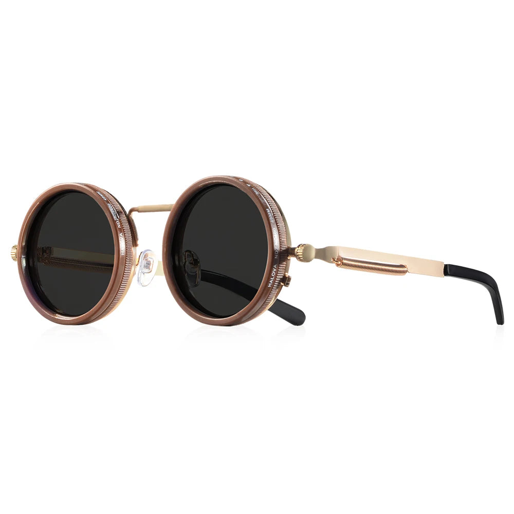 CRIXALIS™ Retro Polarized Round Sunglasses – Adjustable Tint Collection