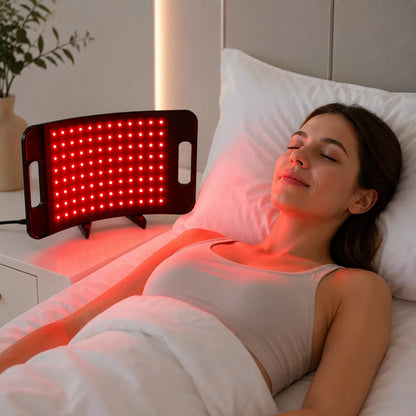 Red Light Therapy Lamp | 660nm & 850nm Near Infrared Panel | Adjustable Stand & Timer | Home Use Device