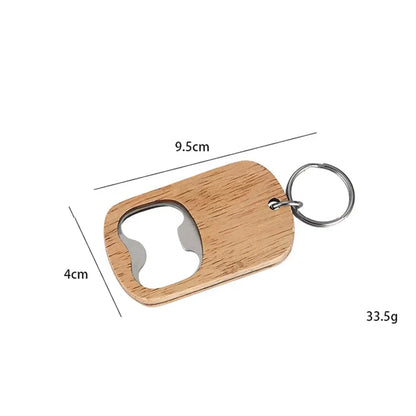 CraftKey™ Wooden Bottle Opener Keychain – Personalized Gift Collection