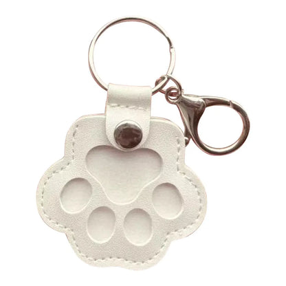 Paw Print Pet Memorial Keychain | Fur Keepsake Storage Pendant | Gift for Pet Lovers