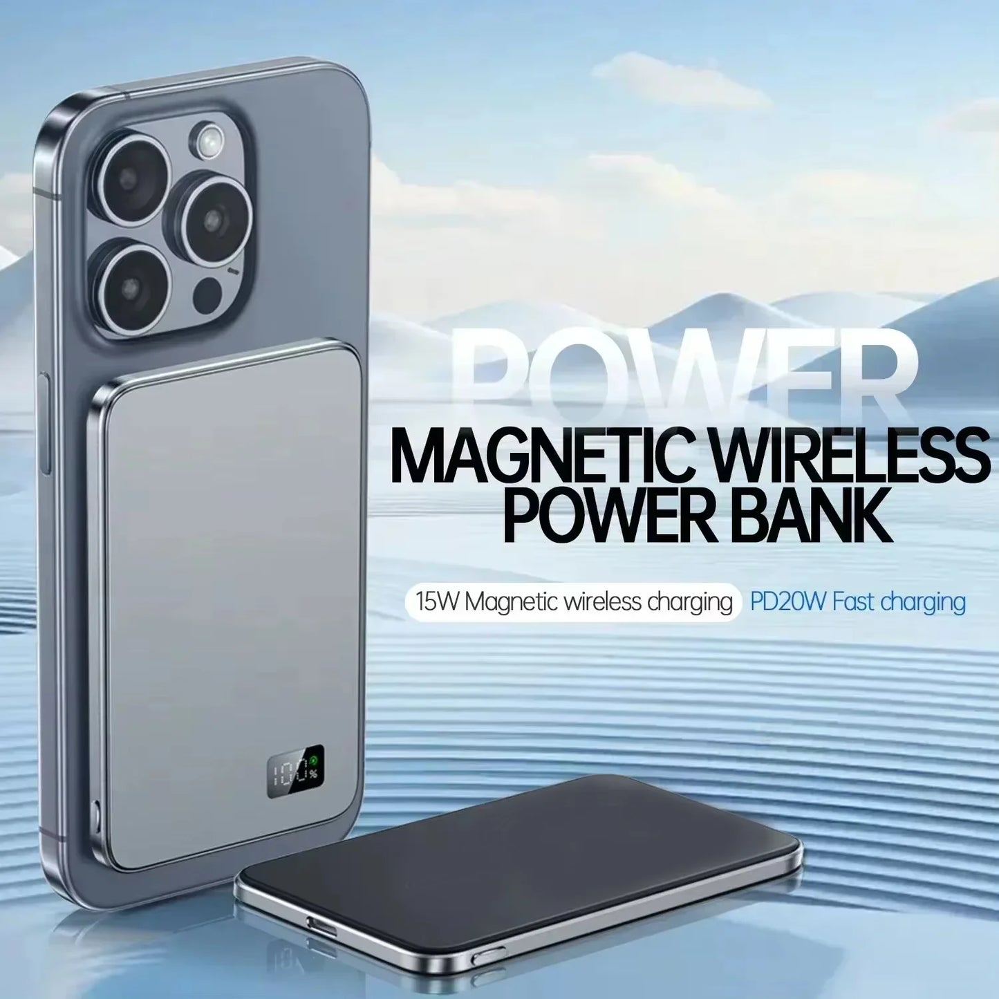 Lenovo MagCharge™ Magnetic Power Bank – Fast Wireless Charging on the Go
