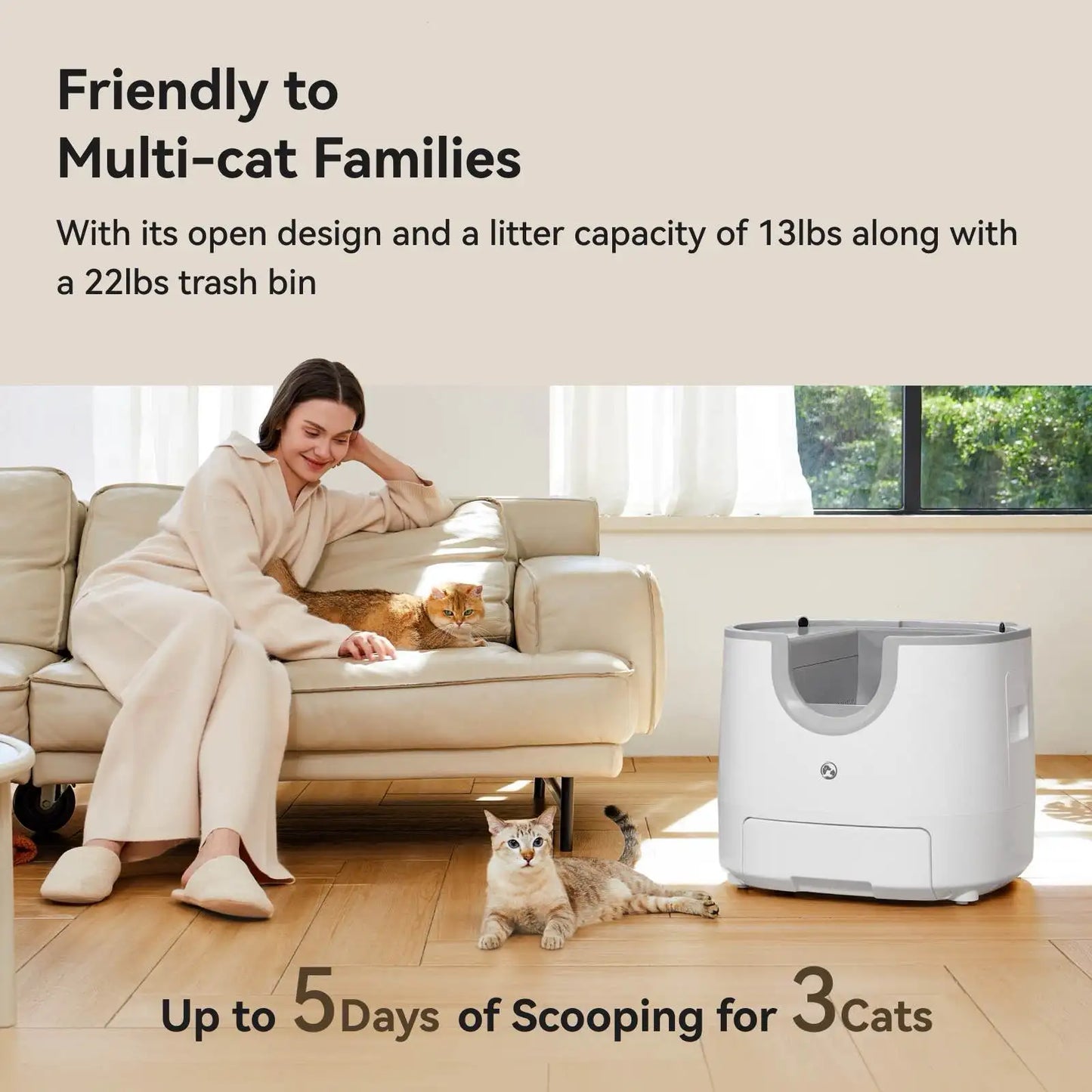 Furoomate™ Smart Self-Cleaning Cat Litter Box | Hands-Free Odor Control