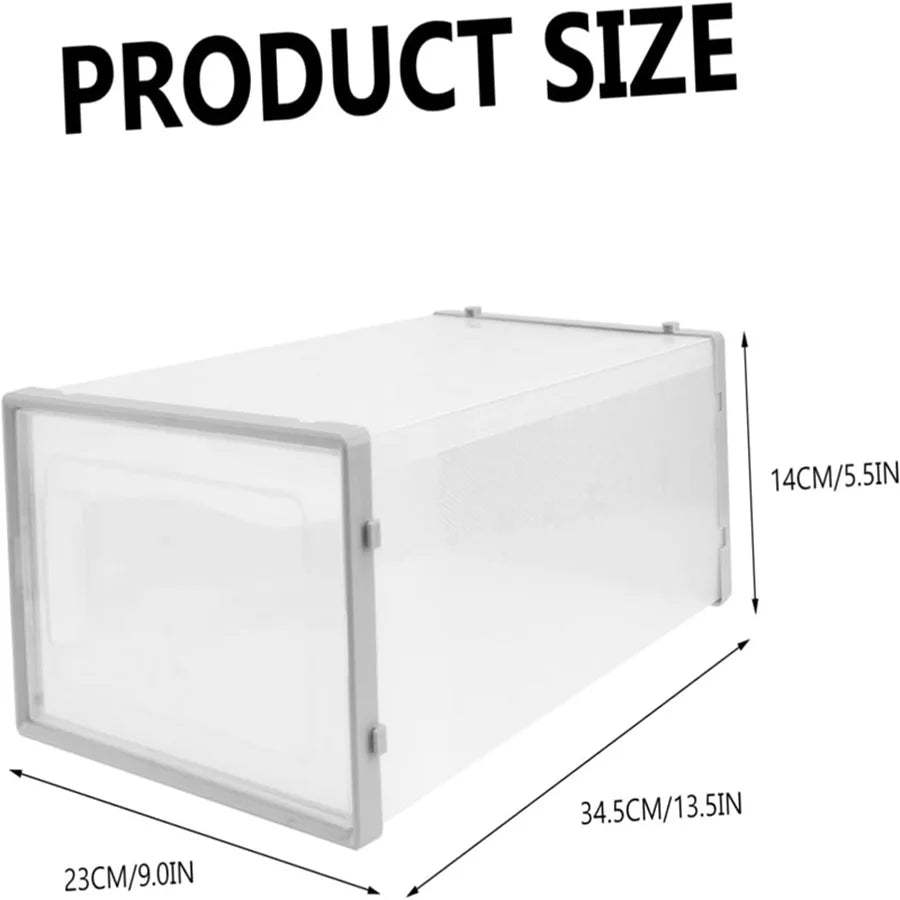 24-Pack Stackable Shoe Storage Boxes | Clear Dustproof Display Cases | Closet Organizer for Shoes & Accessories