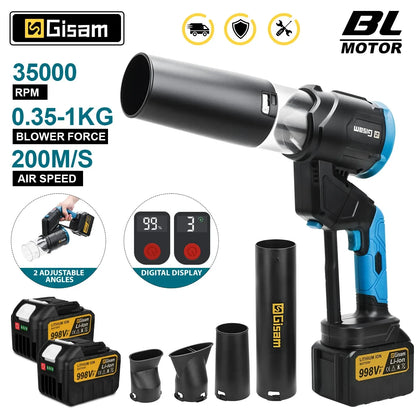 Gisam™ Brushless Turbo Air Blower – Professional Cordless Cleaning System