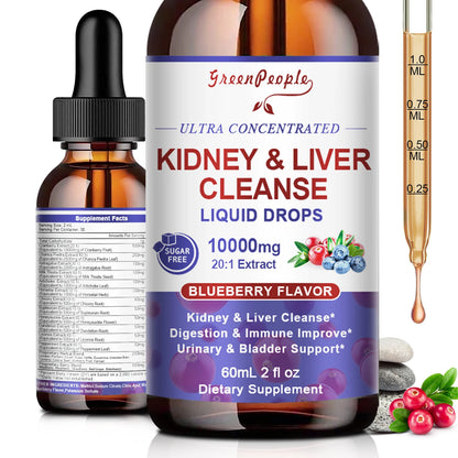 Kidney & Liver Support Drops | Milk Thistle Herbal Formula | Daily Wellness Supplement