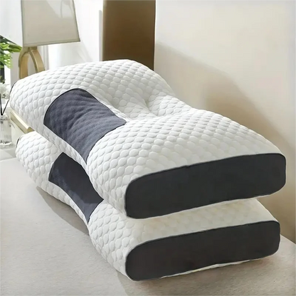 Ergonomic Contour Design • Adjustable Height • Premium Pillow Core • All-Season Comfort