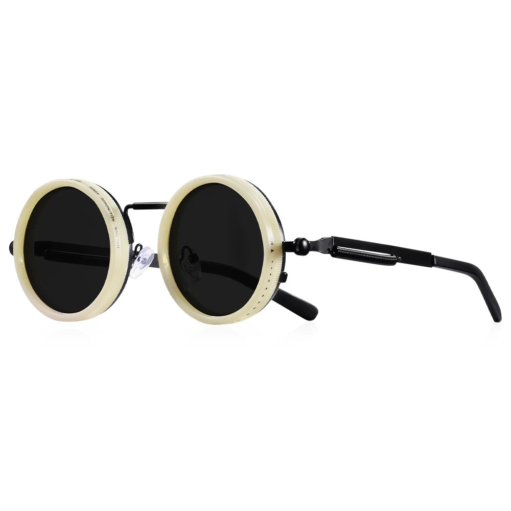 CRIXALIS™ Retro Polarized Round Sunglasses – Adjustable Tint Collection