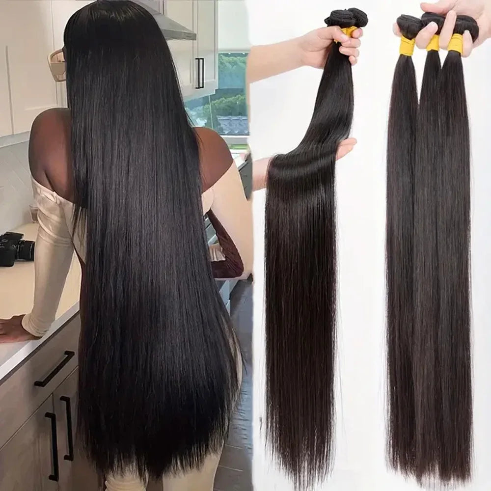 100% Human Hair • Bone Straight • Soft & Silky • 42-Inch Length