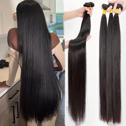 100% Human Hair • Bone Straight • Soft & Silky • 42-Inch Length