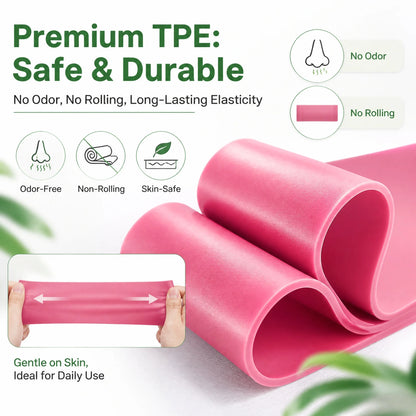 TPE Resistance Bands Set | 5 Resistance Levels | Non-Slip Booty Bands for Lower Body Training & Fitness