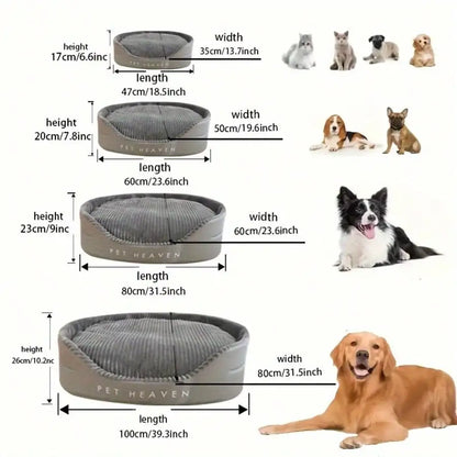 Plush Pet Bed & Cozy Pet House | Machine Washable | Warm Mat | All-Season Comfort for Dogs & Cats